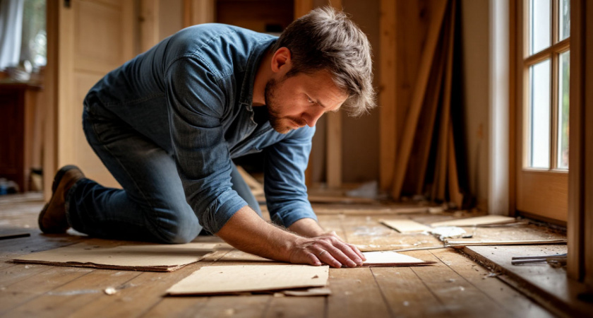 Сделал пол за день и без стяжки ии мороки: нашел более надежную и красивую замену ламинату и фанере