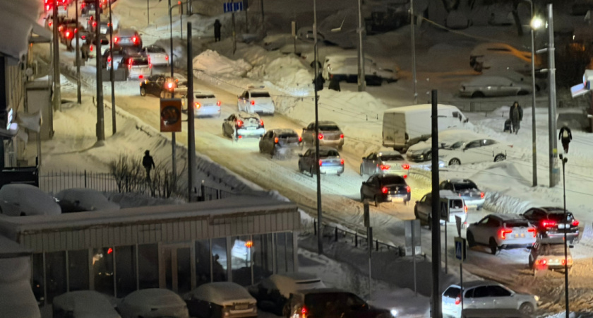 Сегодня в Рязани образовались 9-балльные пробки