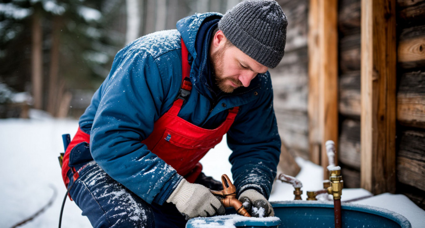 Провожу зимний водопровод за 3000 руб без глубокой траншеи: за много лет ни разу не замерз - дома жара как в Сахаре