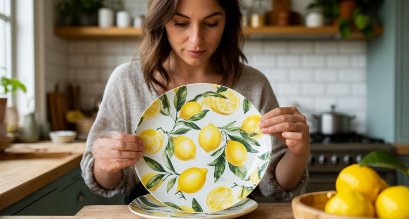 Заказала на Вайлдберриз трендовый набор тарелок из коллекции "Прованс лимоны": с первого взгляда поняла - вот в чем кроется антистресс