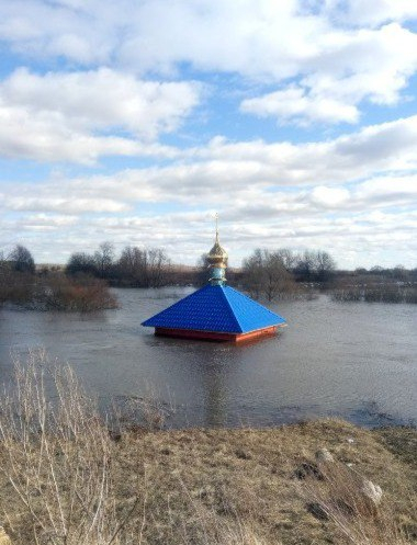 Паводок в Рязанской области: под воду ушла купель