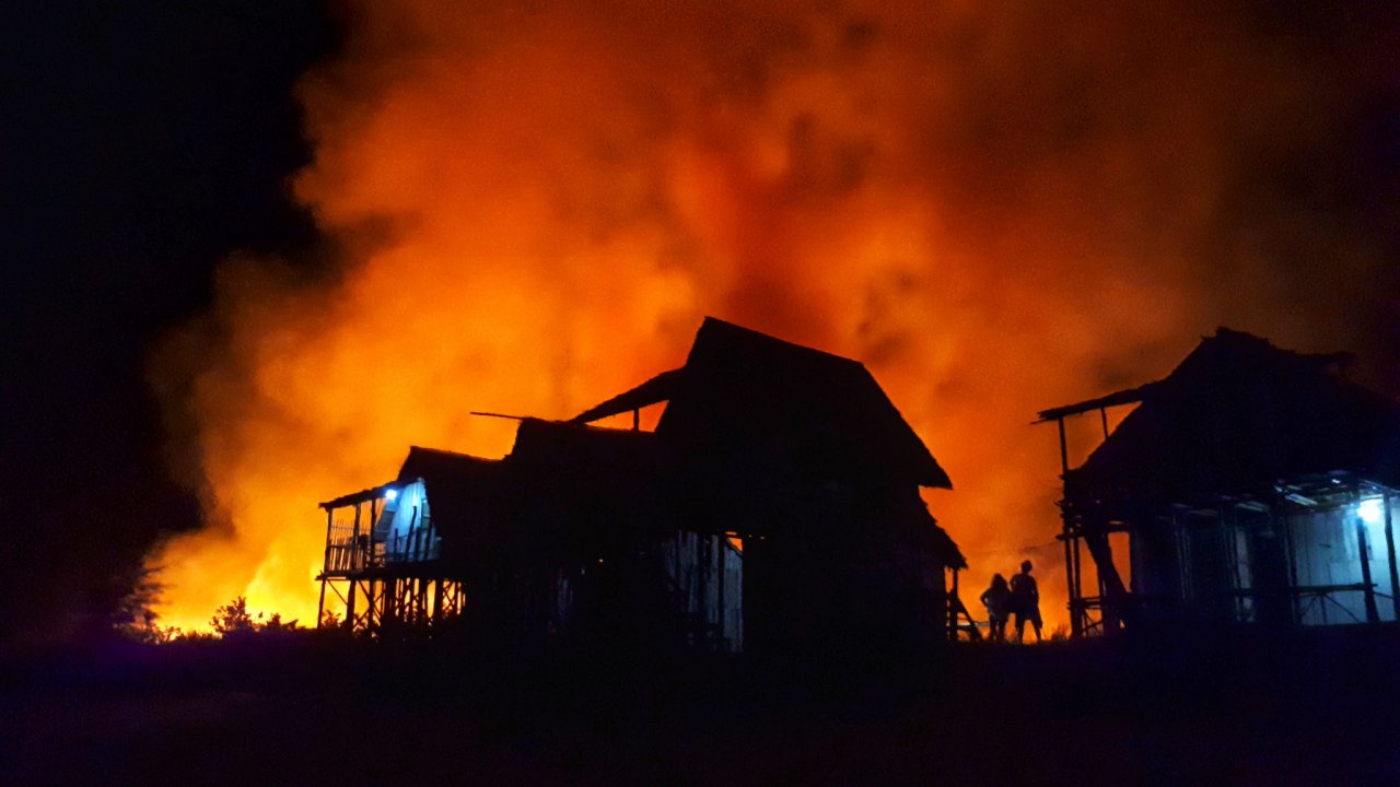 Пожар в Ермишинском районе - сгорел жилой дом и два сарая