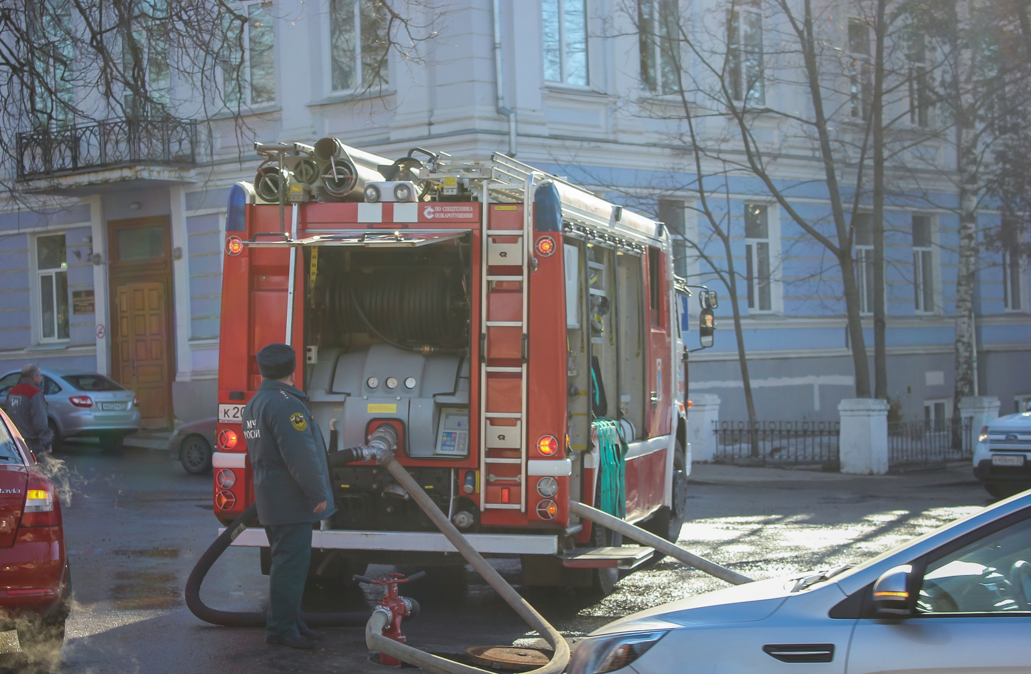 В Милославском районе Рязанской области произошел пожар, пострадало два человека