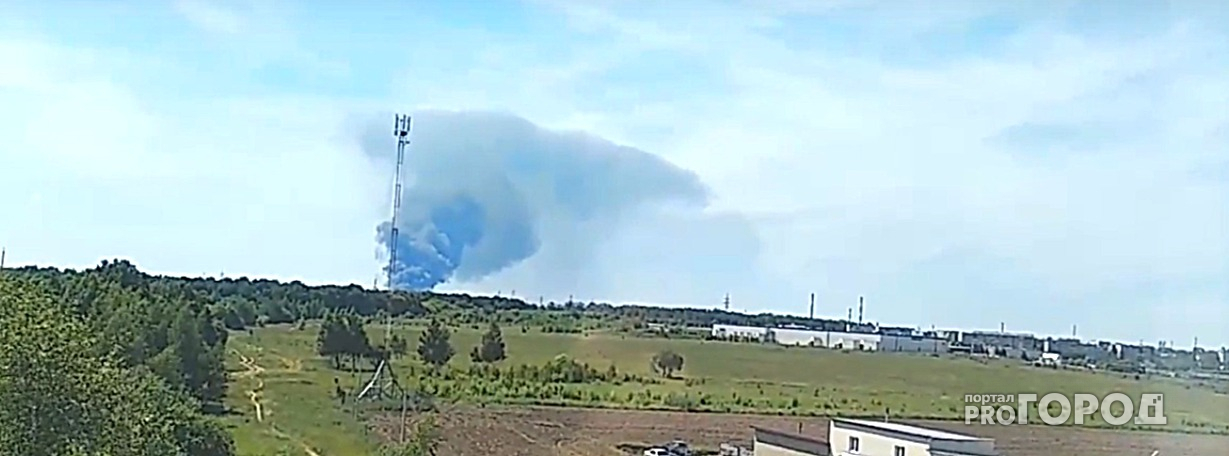 В Рязани в районе Ряжского шоссе произошёл пожар. Видео