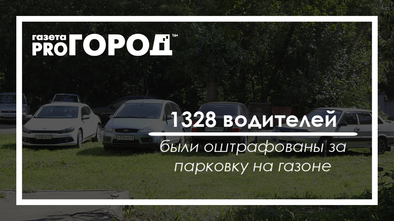 В Рязани за парковку на газоне оштрафовали более 1000 водителей