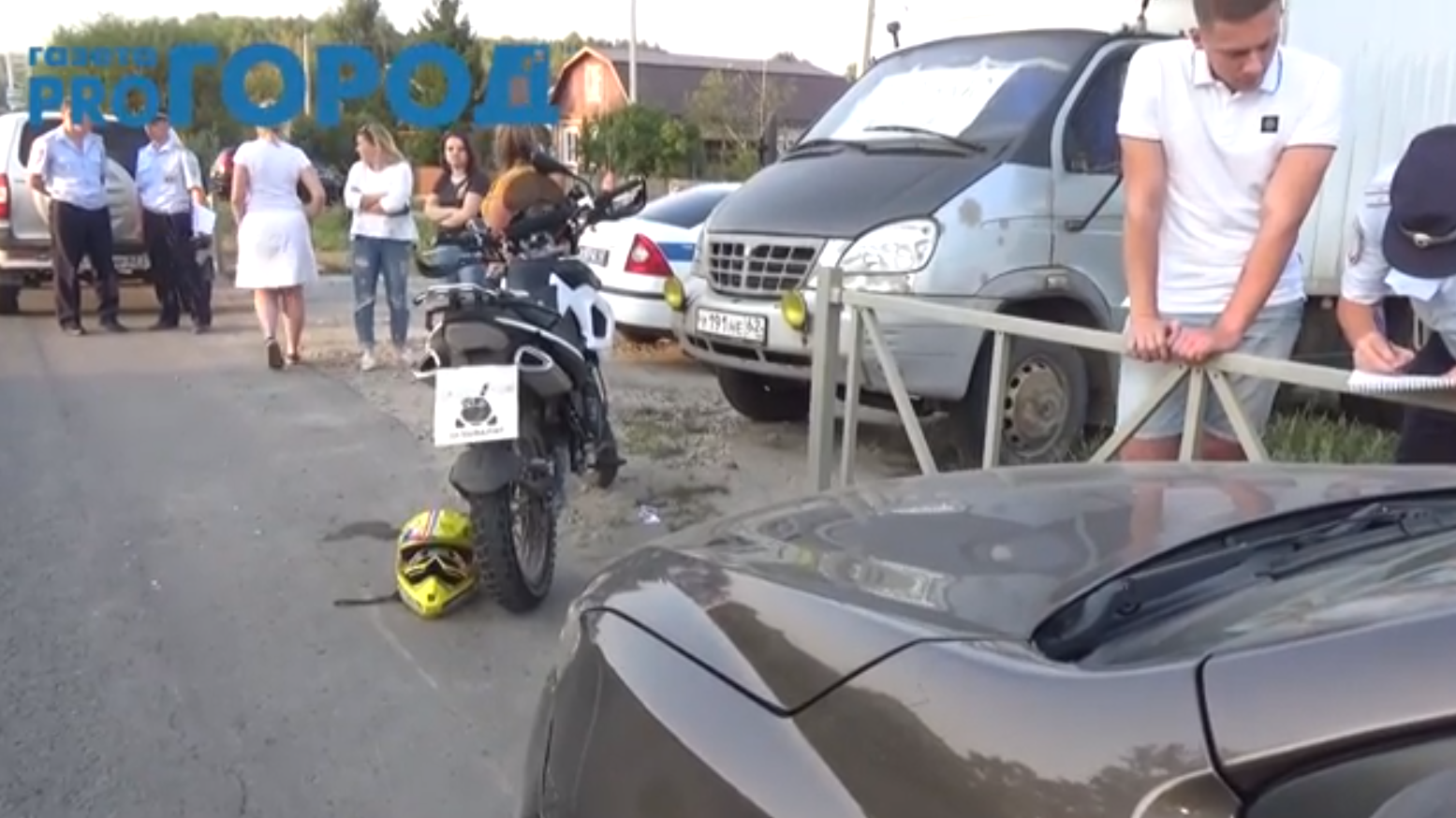 В ДТП в Рязанском районе пострадал 14-летний мотоциклист. Видео с места происшествия
