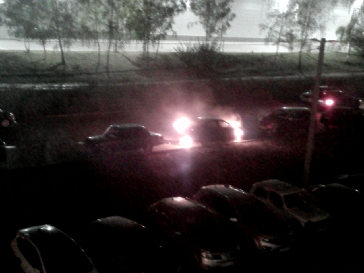 Ночью на улице Шереметьевской сгорел автомобиль