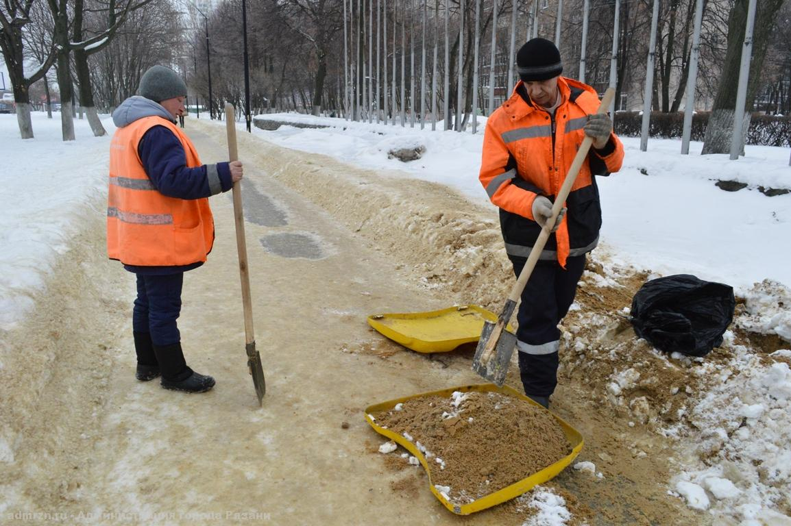 Администрация Рязани отчиталась о борьбе против "ледяной глазури" на улицах города