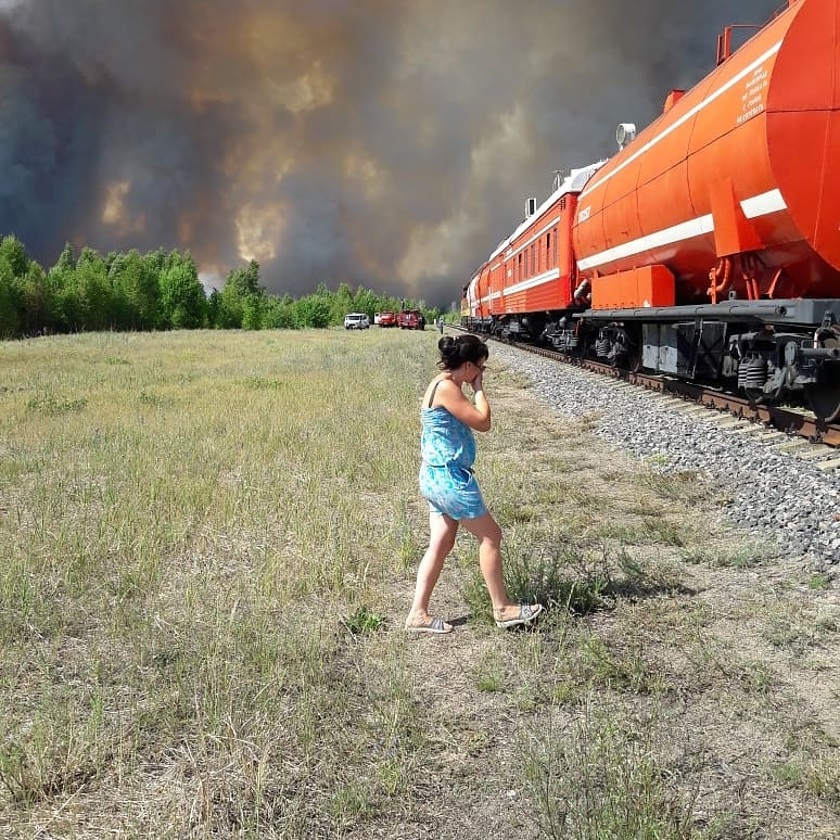 Ещё один пожар под Рязанью: горит лес на границе Рязанской области и Мордовии