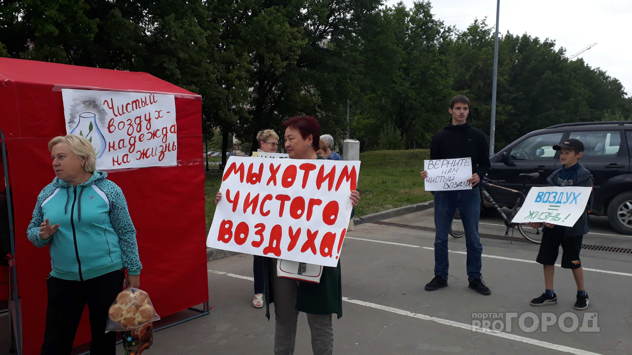 Более 10 человек вышли на пикет против вони в Дашково-Песочне