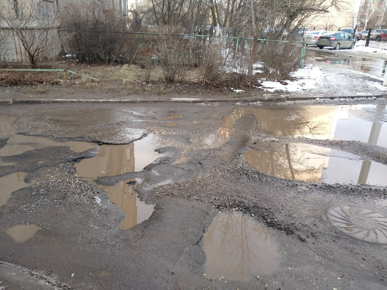 Рязанцы жалуются, что дорога на Березовой сплошь покрыта ямами