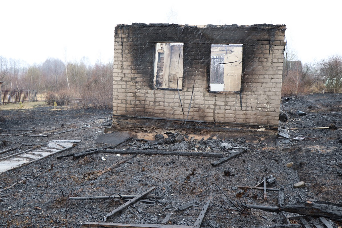 Неосторожность пенсионера: в Рязанской области сгорели 4 дачных дома
