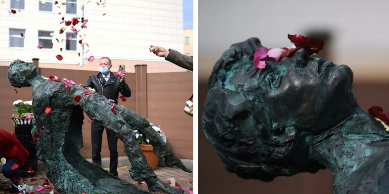 Ангел со сломанными крыльями: в Москве установили новую скульптуру Сергею Есенину