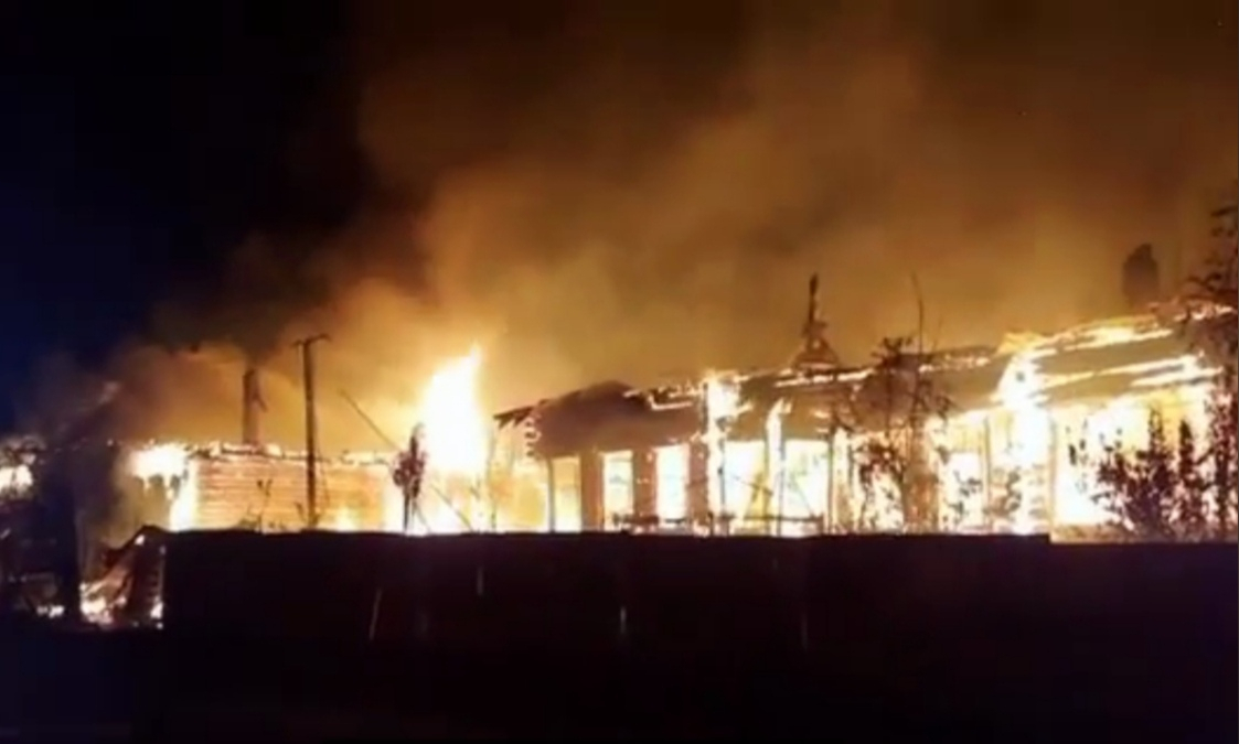 Дотла: в Рязанской области сгорела больница