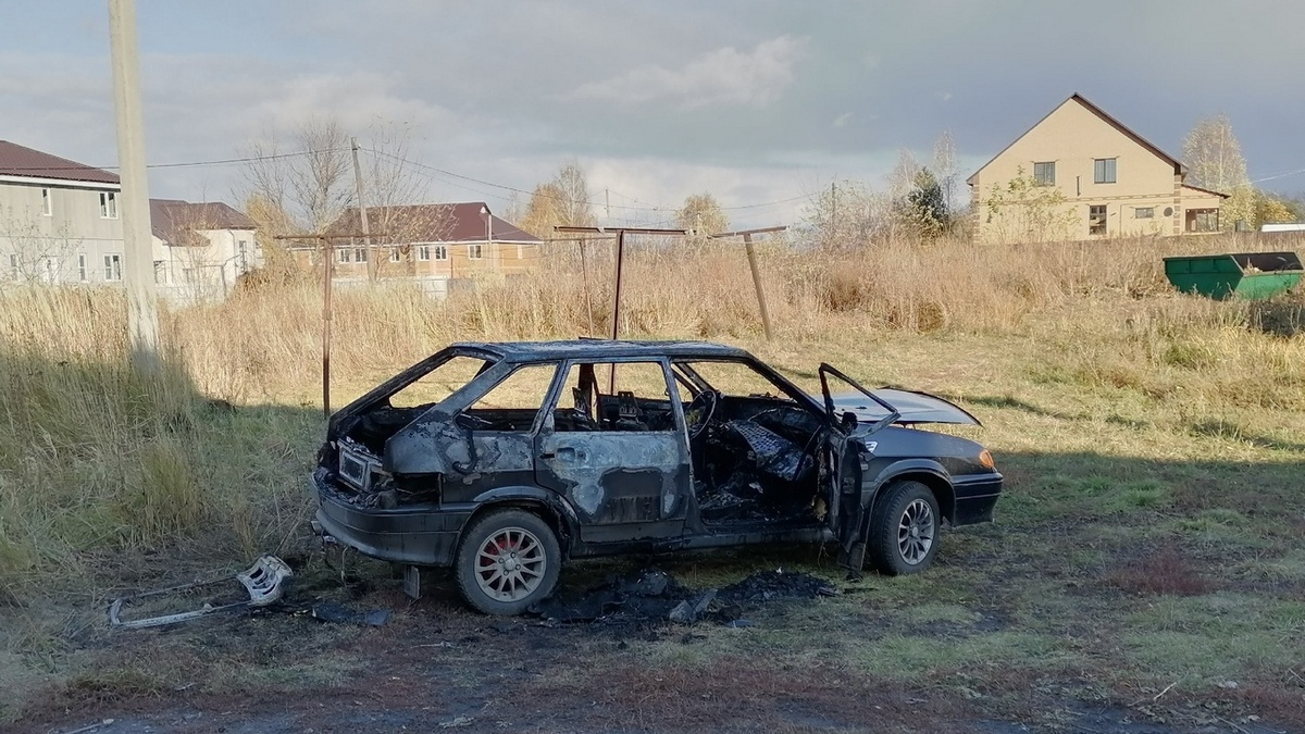 Пожарные не успели: в Милославском сгорели Жигули