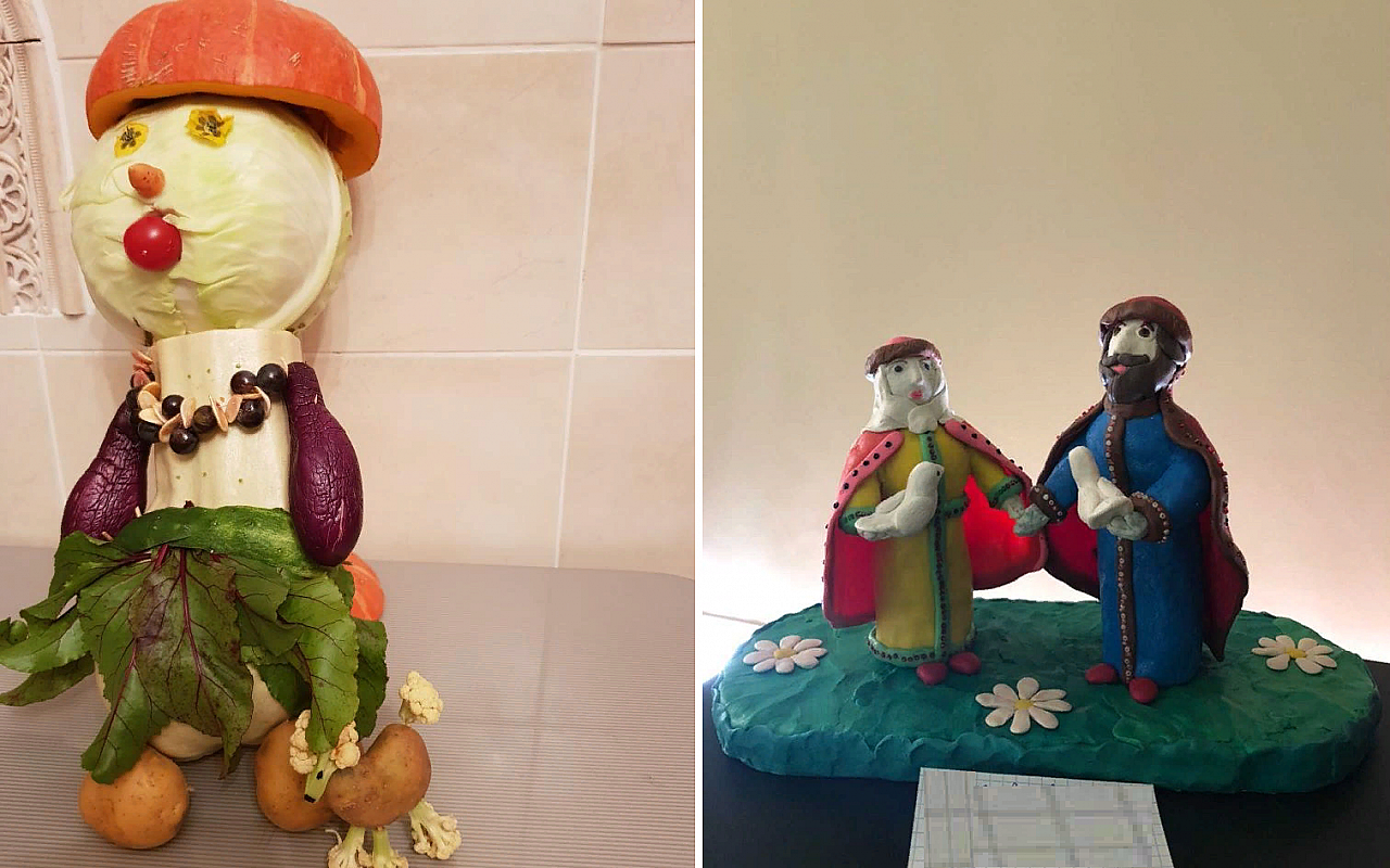 Кукла из овощей и венок из пробок: что делают рязанские малыши на конкурс осенних поделок