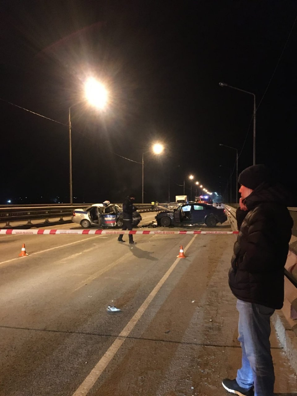 Двое полицейских пострадали: появились подробности аварии на мосту в Касимове