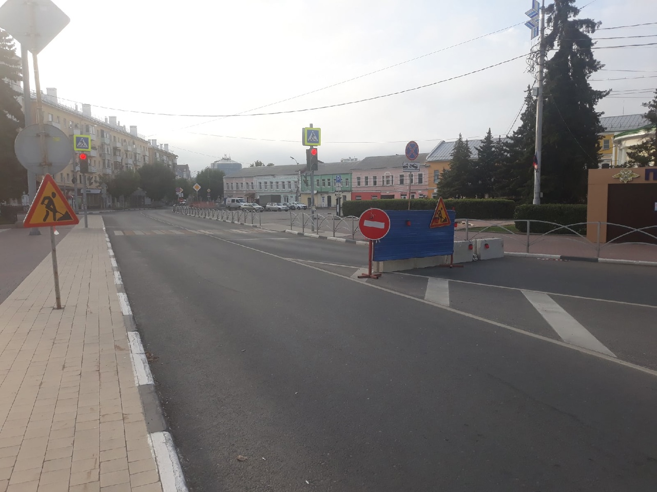 Ремонтные работы: в Рязани перекрыли площадь Ленина