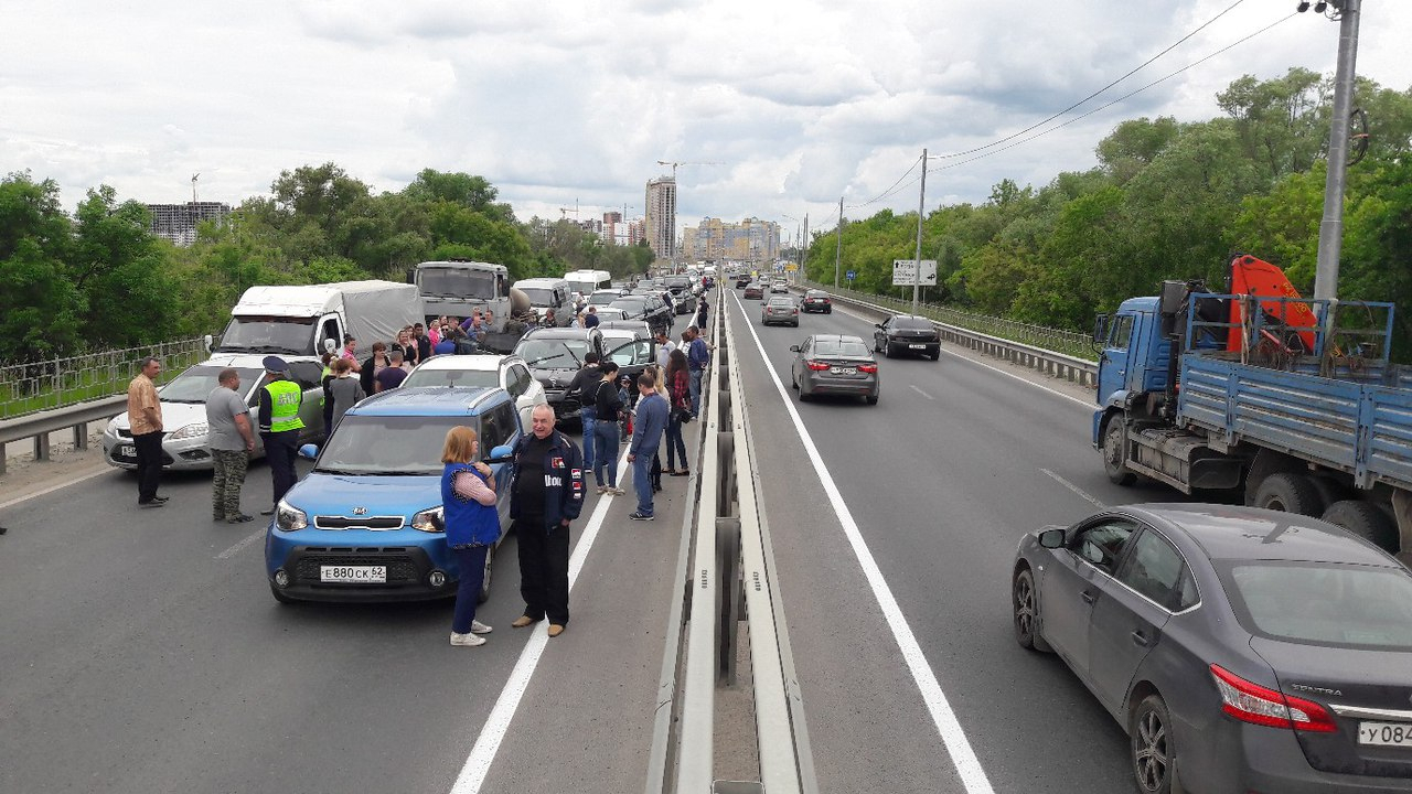 ДТП на выезде из Рязани. 7 машин столкнулись на Солотчинском шоссе