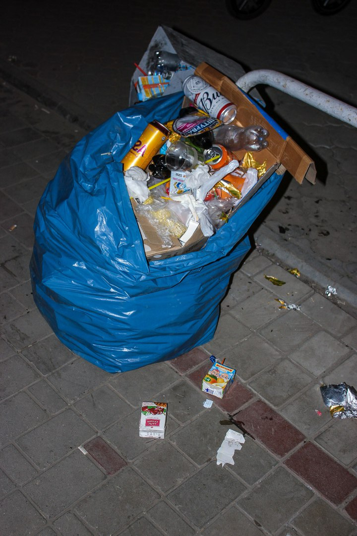 На Ряжском шоссе остановка зарастает мусором