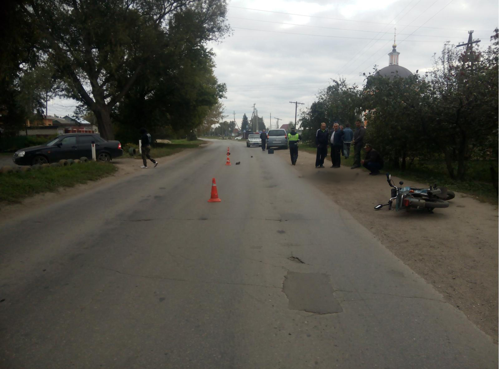 В Михайлове пожилой мотоциклист умер на проезжей части