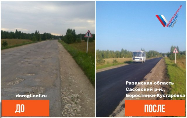 Рязанские активисты добились ремонта дороги в Сасовском районе