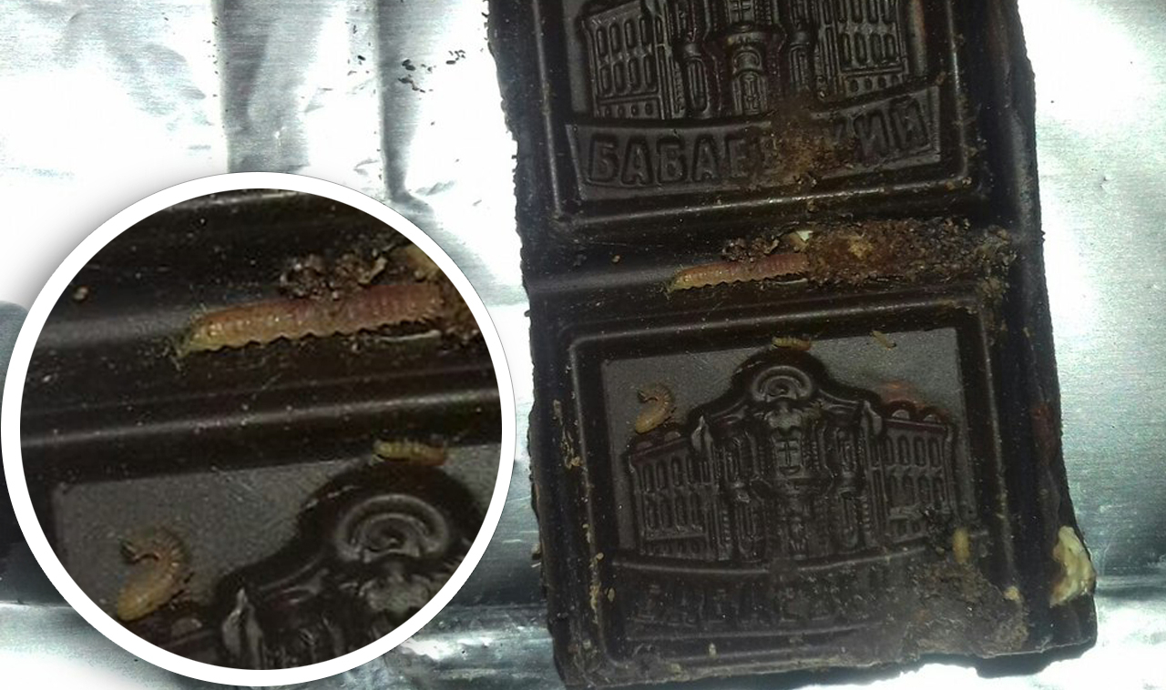 Житель города Рыбное купил шоколадку с червями