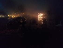 Ночью в Рыбном сгорел жилой дом