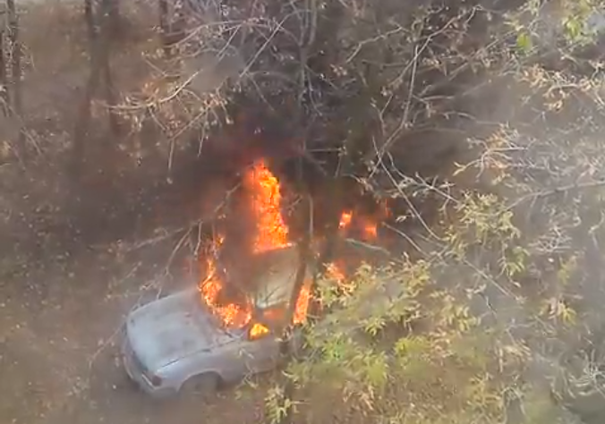 В Рязани на улице Черновицкой сгорел автомобиль
