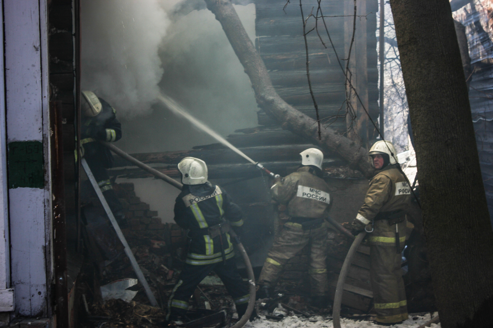 Пожар в  Рязани - на Леволыбедской сгорел сарай