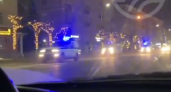 В центре Рязани сняли колонну полицейских машин