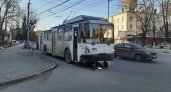 В Рязани засняли чинившего троллейбус на холодном асфальте водителя