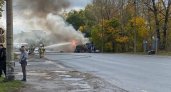 В Рязани на Окружной сгорел грузовой автомобиль