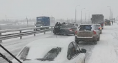 6 марта в Рязань возникли 10-балльные пробки из-за снегопада и массовых аварий