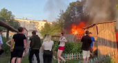 В Шацке Рязанской области сгорел жилой дом и несколько десятков гаражей