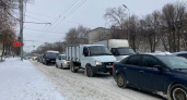 На дорогах Рязани образовались 10-балльные пробки из-за снегопада