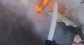1 января в Рязани полностью сгорел пассажирский автобус