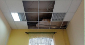 В Рязанском государственном университете потолок оказался в плачевном состоянии