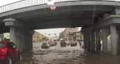 На Первомайском проспекте в Рязани появился фонтан после дождя