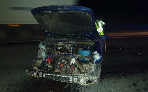 В Спасском районе пьяный водитель VolksWagen Passat врезался в ограждение