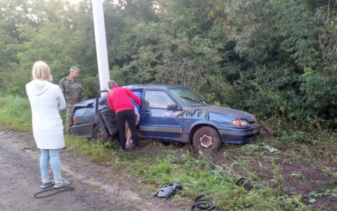 В Рязанской области пьяный водитель врезался в столб. Погиб пассажир
