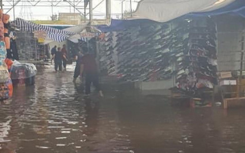 Ливневки забиты: в Рязани затопило Центральный рынок