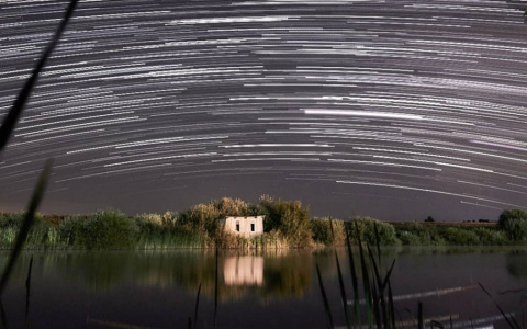 Звездные дорожки в небе: рязанский фотограф показал, как медленно вращается наша планета