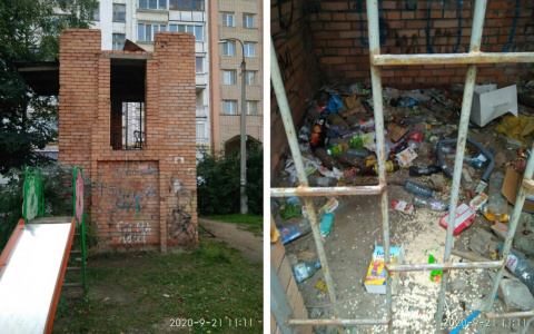 Шприцы и прочий мусор: заброшенная постройка на улице Новаторов превращается в свалку