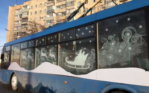 Два победителя: в Рязани нашли самый красивый новогодний транспорт