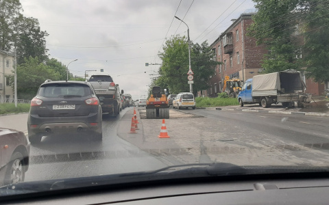 Рязань встала в пробке: ремонт на Куйбышевском шоссе