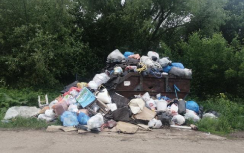 Свалке исполнилось три недели: в деревне под Рязанью перестали вывозить мусор