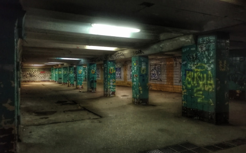 В Рязани отмыли от краски плиточную мозаику в подземном переходе